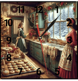 Noel christmas vintage baskı metal hediyelim dekoratif kaliteli duvar saati