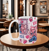 Sevgiler günü özel Baskı içi ve Kulpu Renkli Kupa