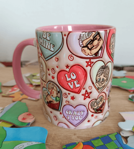 Sevgiler günü özel Baskı içi ve Kulpu Renkli Kupa