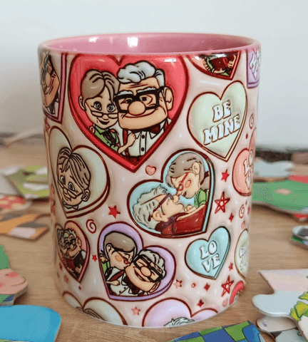 Sevgiler günü özel Baskı içi ve Kulpu Renkli Kupa