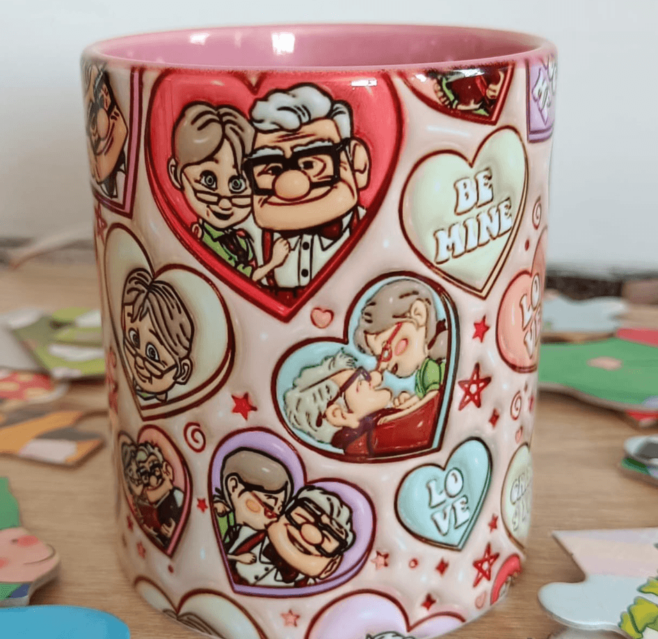 Sevgiler günü özel Baskı içi ve Kulpu Renkli Kupa