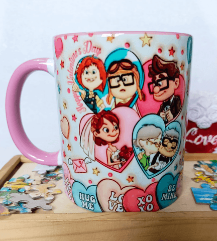 Sevgiler günü özel Baskı içi ve Kulpu Renkli Kupa