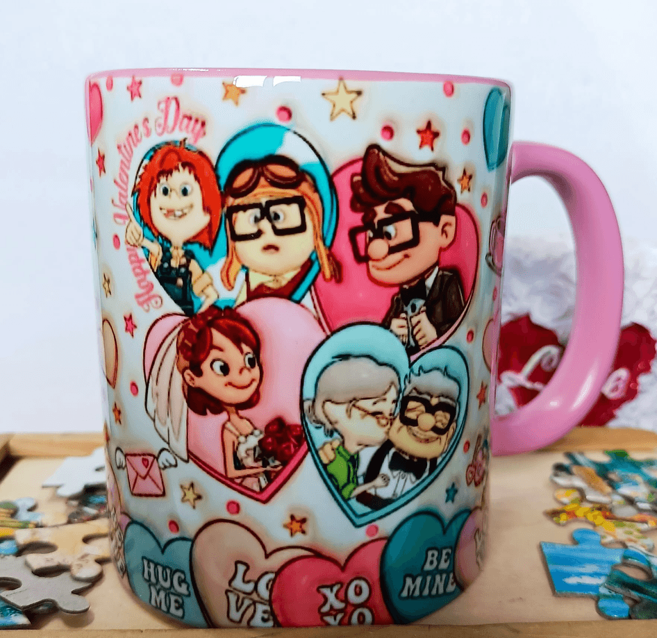 Sevgiler günü özel Baskı içi ve Kulpu Renkli Kupa