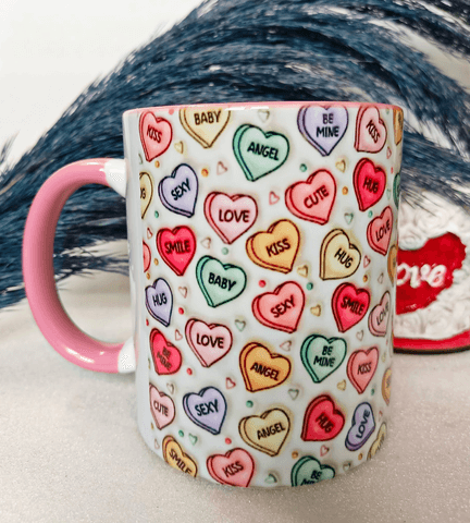 Sevgiler günü özel Baskı içi ve Kulpu Renkli Kupa