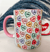 Sevgiler günü özel Baskı içi ve Kulpu Renkli Kupa