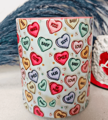 Sevgiler günü özel Baskı içi ve Kulpu Renkli Kupa