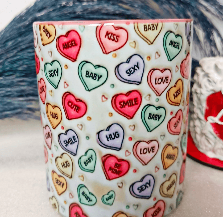 Sevgiler günü özel Baskı içi ve Kulpu Renkli Kupa