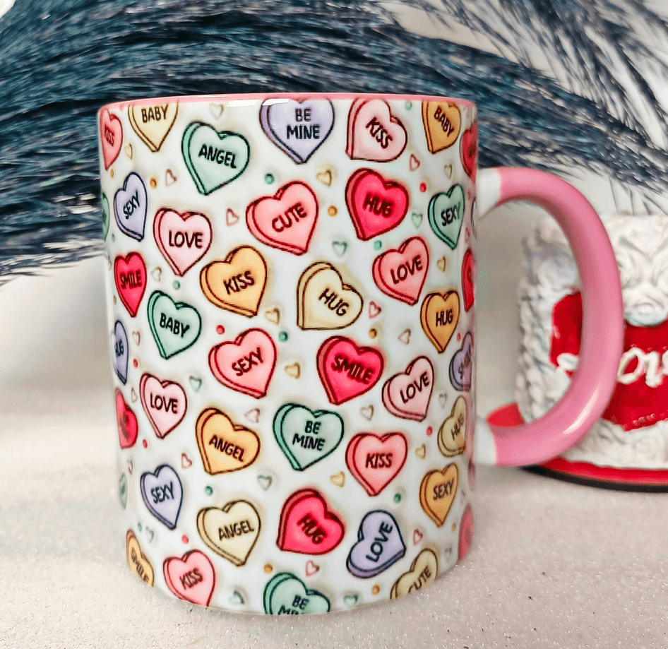 Sevgiler günü özel Baskı içi ve Kulpu Renkli Kupa