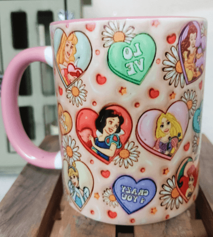 Sevgiler günü özel Baskı içi ve Kulpu Renkli Kupa