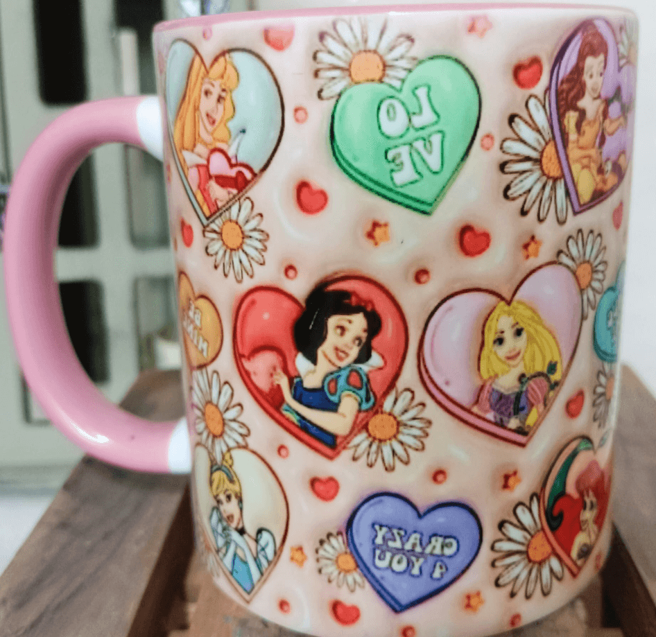 Sevgiler günü özel Baskı içi ve Kulpu Renkli Kupa