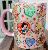 Sevgiler günü özel Baskı içi ve Kulpu Renkli Kupa