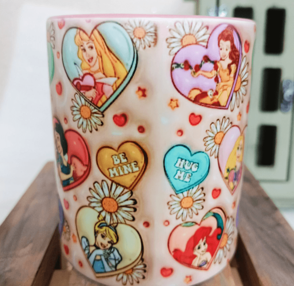 Sevgiler günü özel Baskı içi ve Kulpu Renkli Kupa