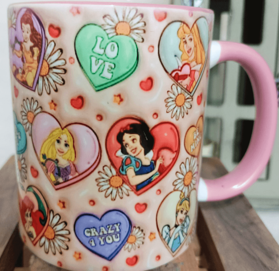 Sevgiler günü özel Baskı içi ve Kulpu Renkli Kupa