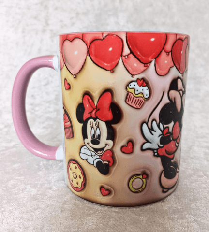 Sevgiler günü özel Baskı içi ve Kulpu Renkli Kupa