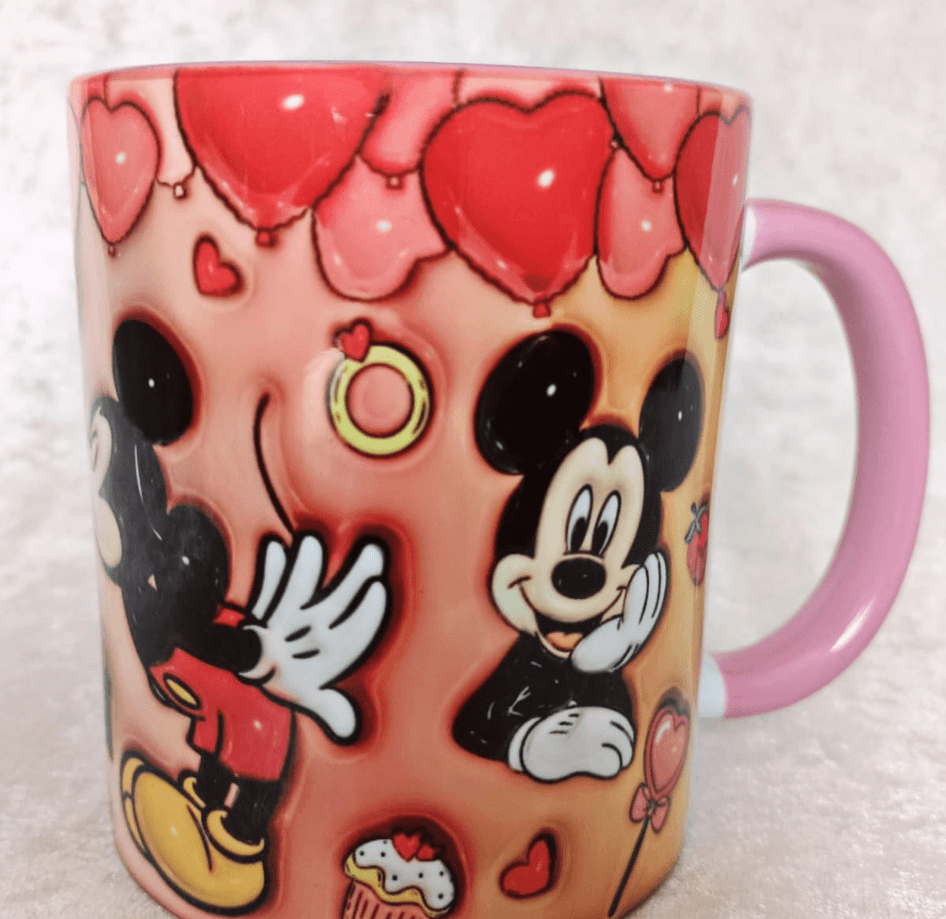 Sevgiler günü özel Baskı içi ve Kulpu Renkli Kupa