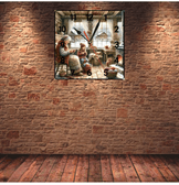 Sıcak kış vintage baskı metal hediyelim dekoratif kaliteli duvar saati