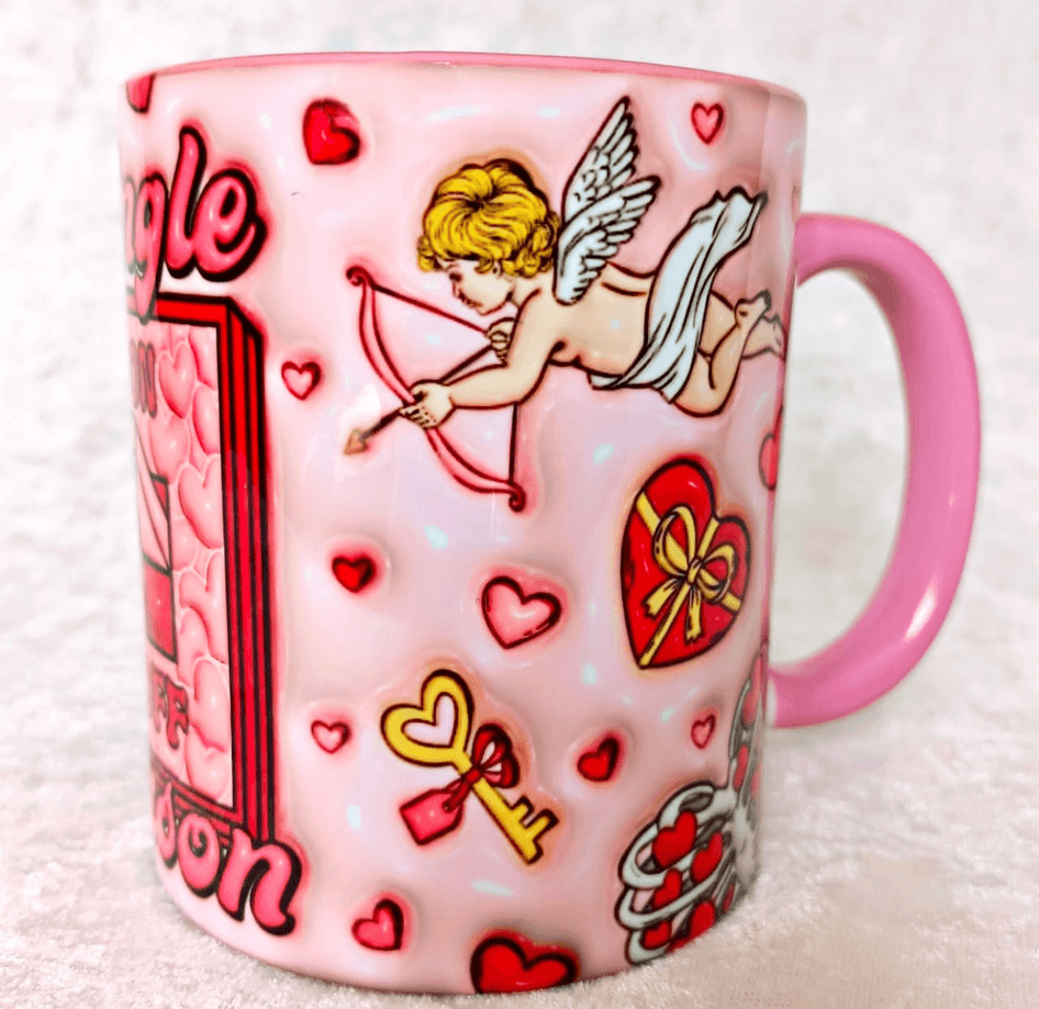 Sevgiler günü özel Baskı içi ve Kulpu Renkli Kupa