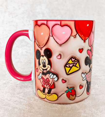 Sevgiler günü özel Baskı içi ve Kulpu Renkli Kupa