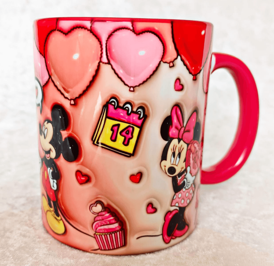 Sevgiler günü özel Baskı içi ve Kulpu Renkli Kupa