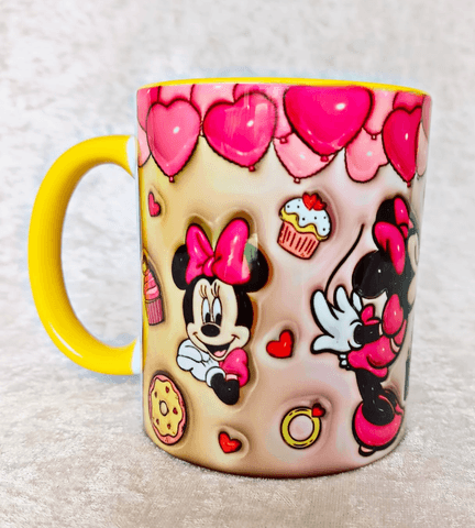 Sevgiler günü özel Baskı içi ve Kulpu Renkli Kupa