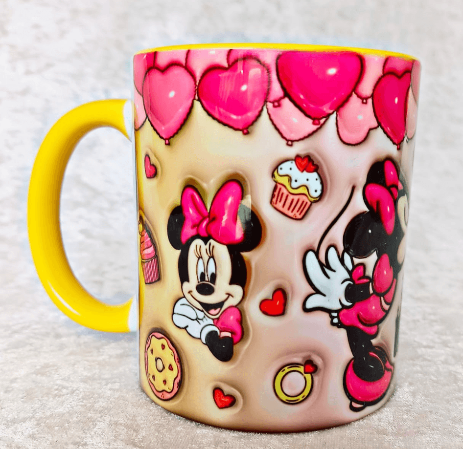 Sevgiler günü özel Baskı içi ve Kulpu Renkli Kupa