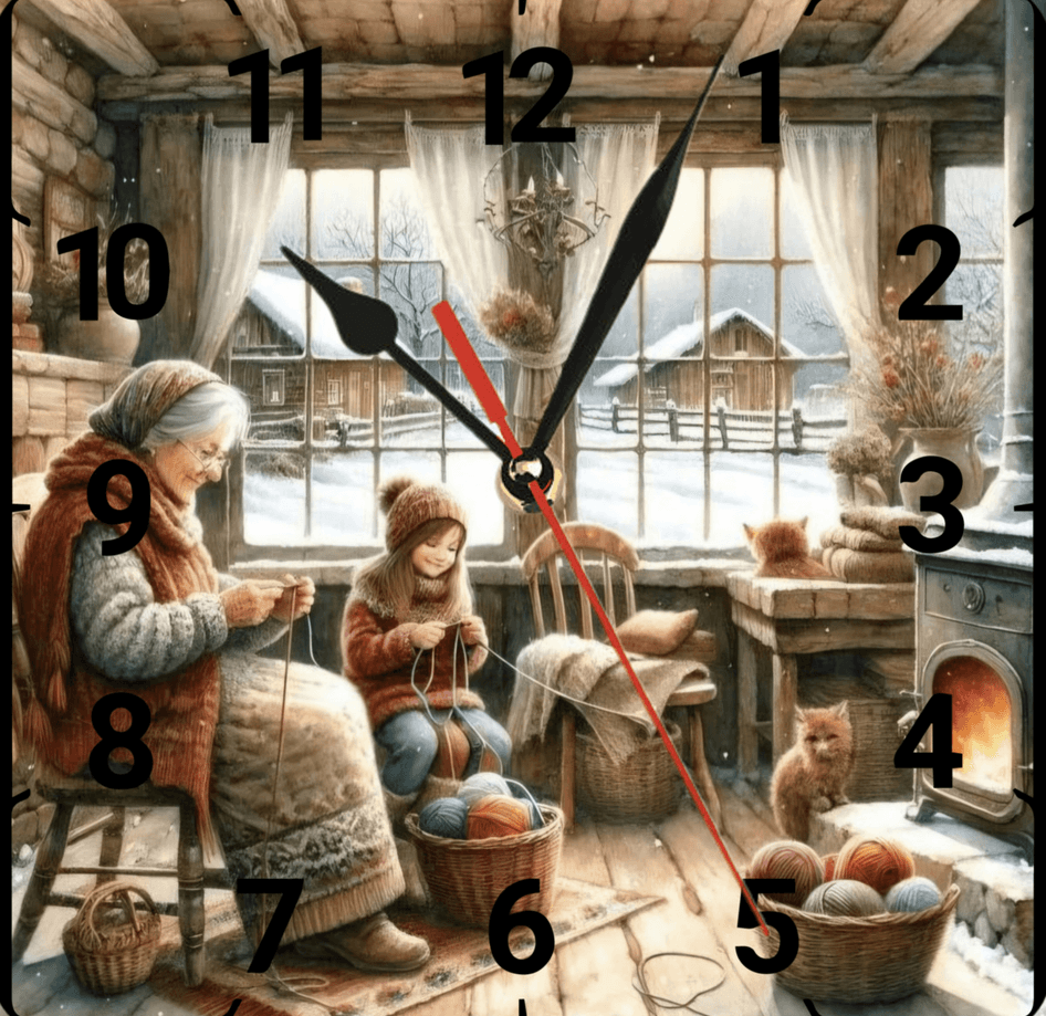 Sıcak kış vintage baskı metal hediyelim dekoratif kaliteli duvar saati