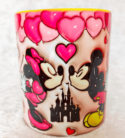 Sevgiler günü özel Baskı içi ve Kulpu Renkli Kupa