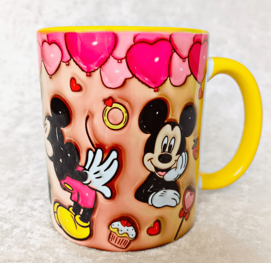 Sevgiler günü özel Baskı içi ve Kulpu Renkli Kupa