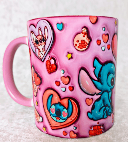 Sevgiler günü özel Baskı içi ve Kulpu Renkli Kupa