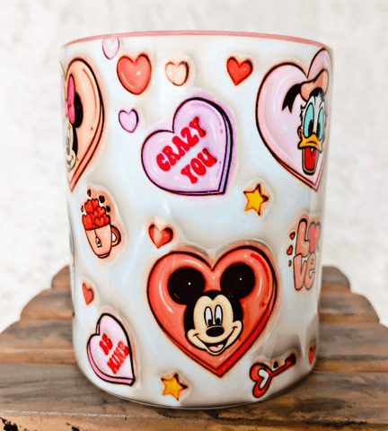 Sevgiler günü özel Baskı içi ve Kulpu Renkli Kupa