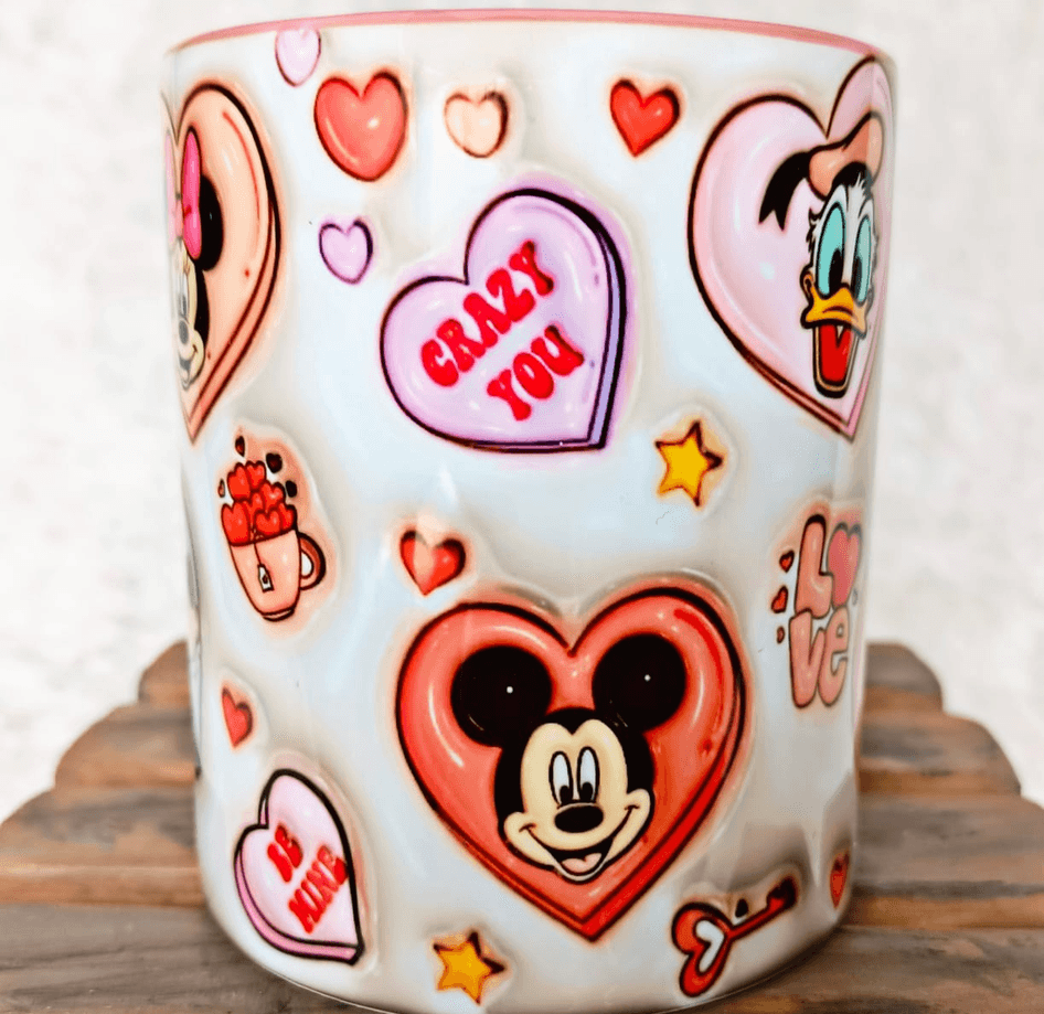 Sevgiler günü özel Baskı içi ve Kulpu Renkli Kupa