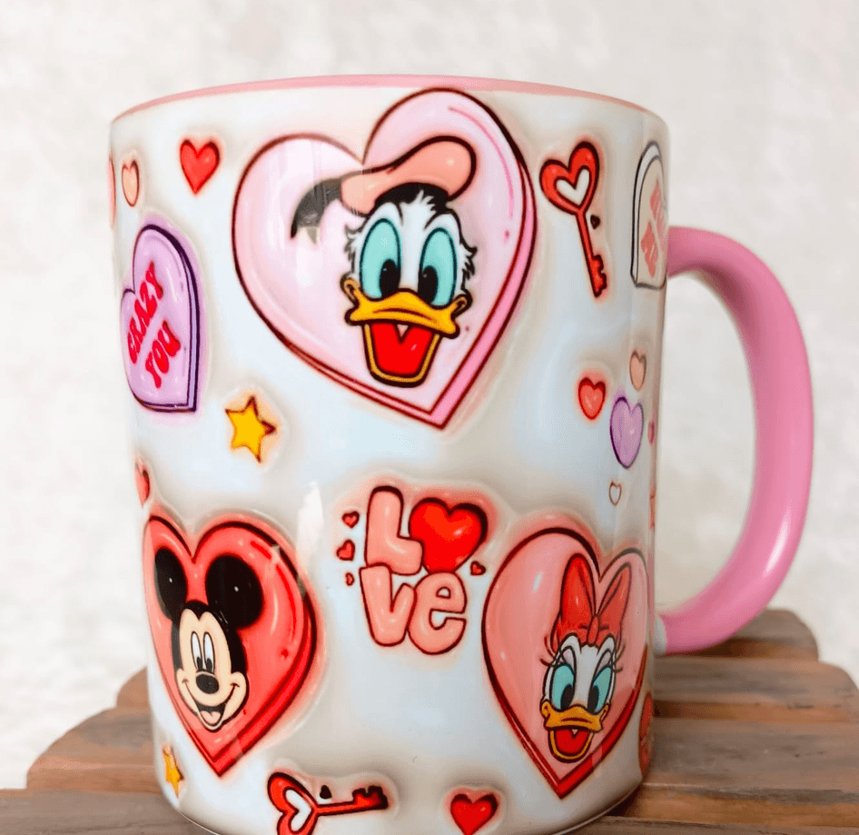 Sevgiler günü özel Baskı içi ve Kulpu Renkli Kupa