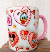 Sevgiler günü özel Baskı içi ve Kulpu Renkli Kupa