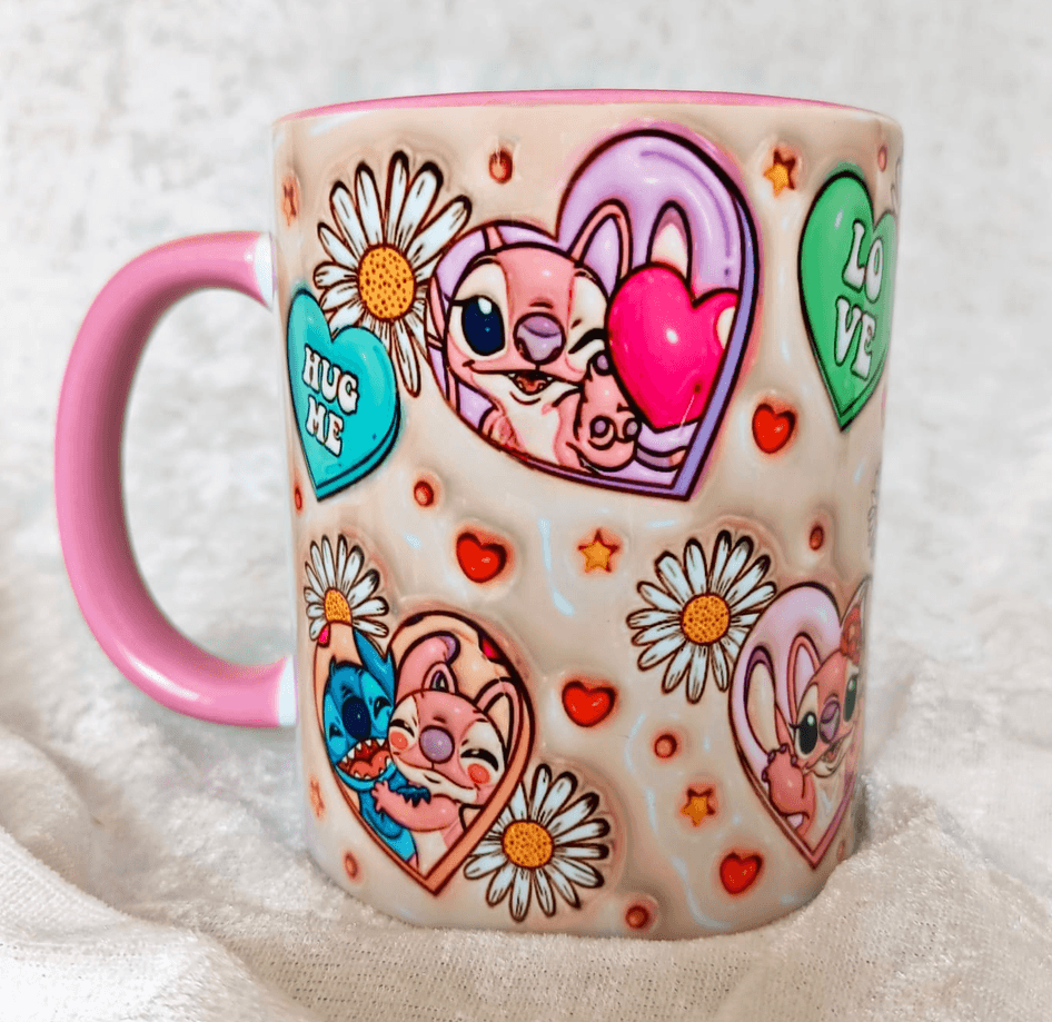 Sevgiler günü özel Baskı içi ve Kulpu Renkli Kupa