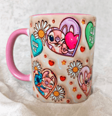 Sevgiler günü özel Baskı içi ve Kulpu Renkli Kupa