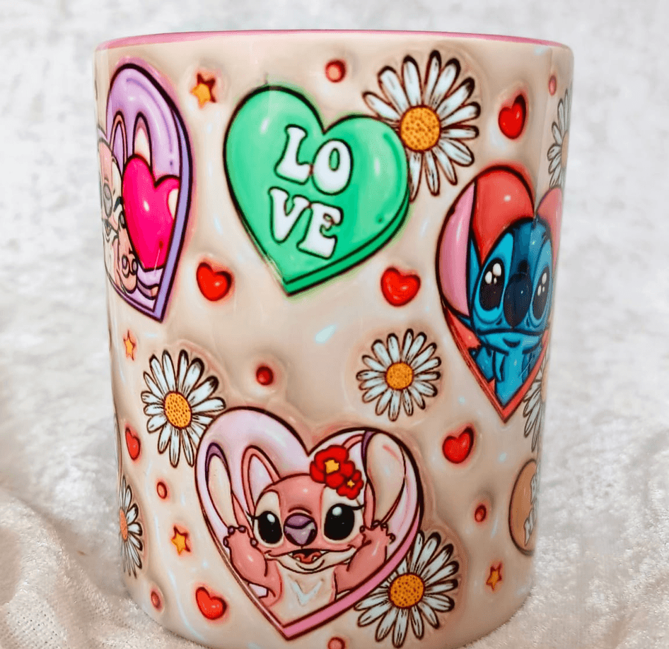 Sevgiler günü özel Baskı içi ve Kulpu Renkli Kupa