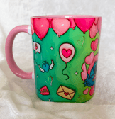 Sevgiler günü özel Baskı içi ve Kulpu Renkli Kupa