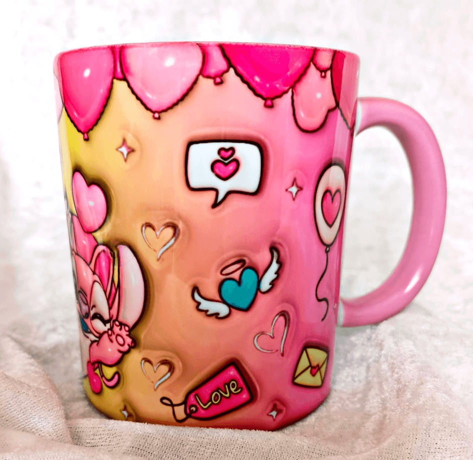 Sevgiler günü özel Baskı içi ve Kulpu Renkli Kupa