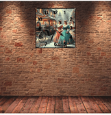 Noel christmas vintage baskı metal hediyelim dekoratif kaliteli duvar saati