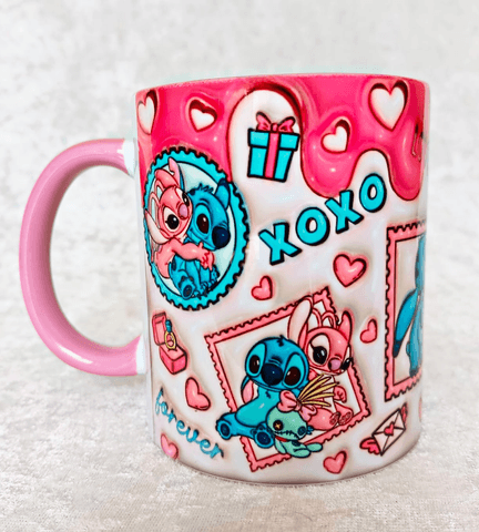 Sevgiler günü özel Baskı içi ve Kulpu Renkli Kupa