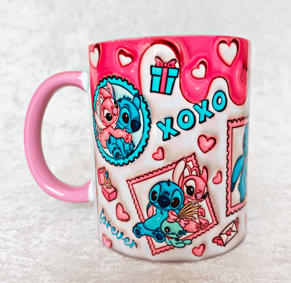 Sevgiler günü özel Baskı içi ve Kulpu Renkli Kupa