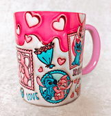 Sevgiler günü özel Baskı içi ve Kulpu Renkli Kupa