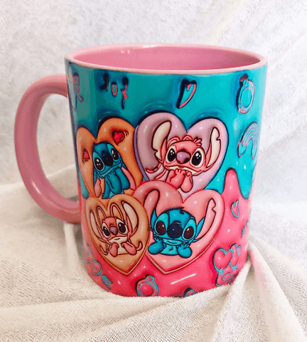 Sevgiler günü özel Baskı içi ve Kulpu Renkli Kupa