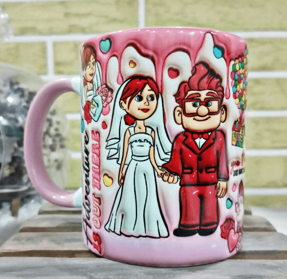 Sevgiler günü özel Baskı içi ve Kulpu Renkli Kupa