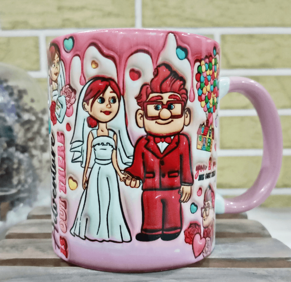 Sevgiler günü özel Baskı içi ve Kulpu Renkli Kupa