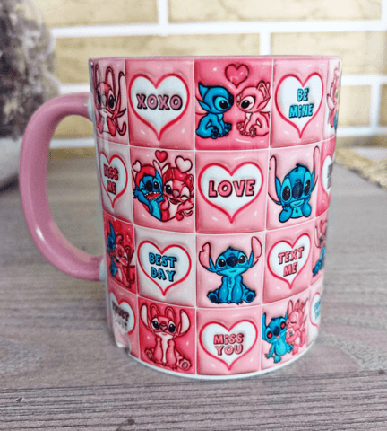 Sevgiler günü özel Baskı içi ve Kulpu Renkli Kupa