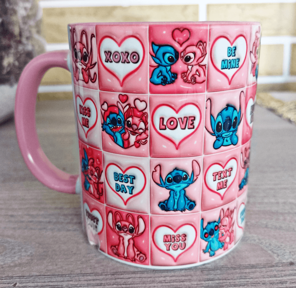 Sevgiler günü özel Baskı içi ve Kulpu Renkli Kupa