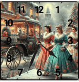 Noel christmas vintage baskı metal hediyelim dekoratif kaliteli duvar saati