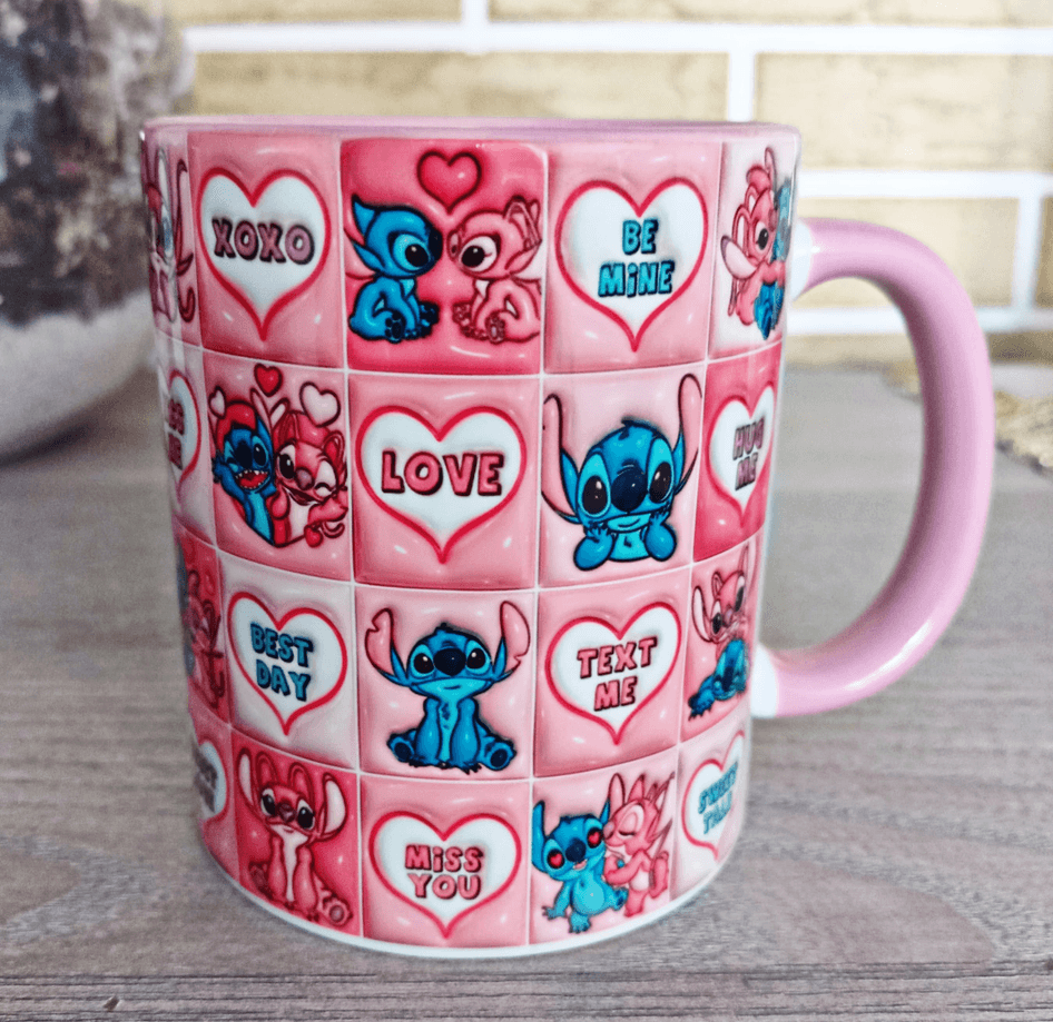 Sevgiler günü özel Baskı içi ve Kulpu Renkli Kupa