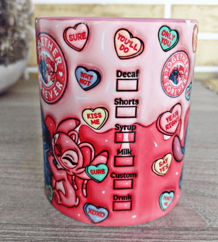 Sevgiler günü özel Baskı içi ve Kulpu Renkli Kupa